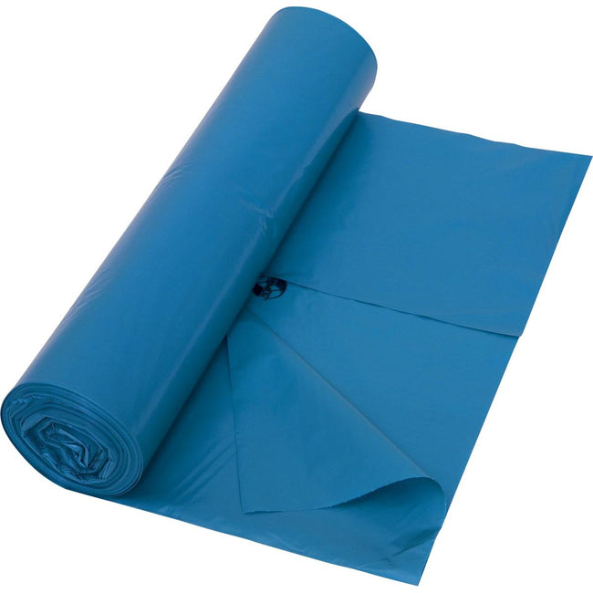 Klika - Sac poubelle 38 microns, pi 70 x 110 cm, 120 litres, bleu, rouleau de 25 pièces