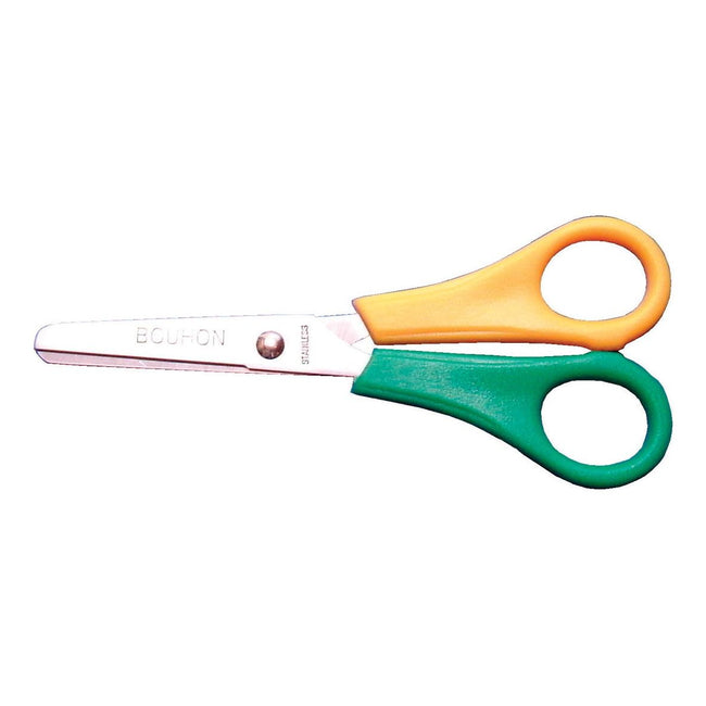 Westcott - Bouhon Scissors Edelstahl 14 cm für links, gelb/grün, mit runden Punkt