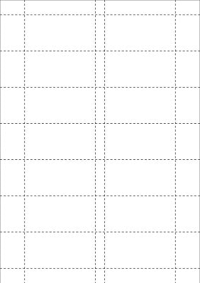Klika -  Kaartjes 74x37mm 14 stuks per vel, 5 vel