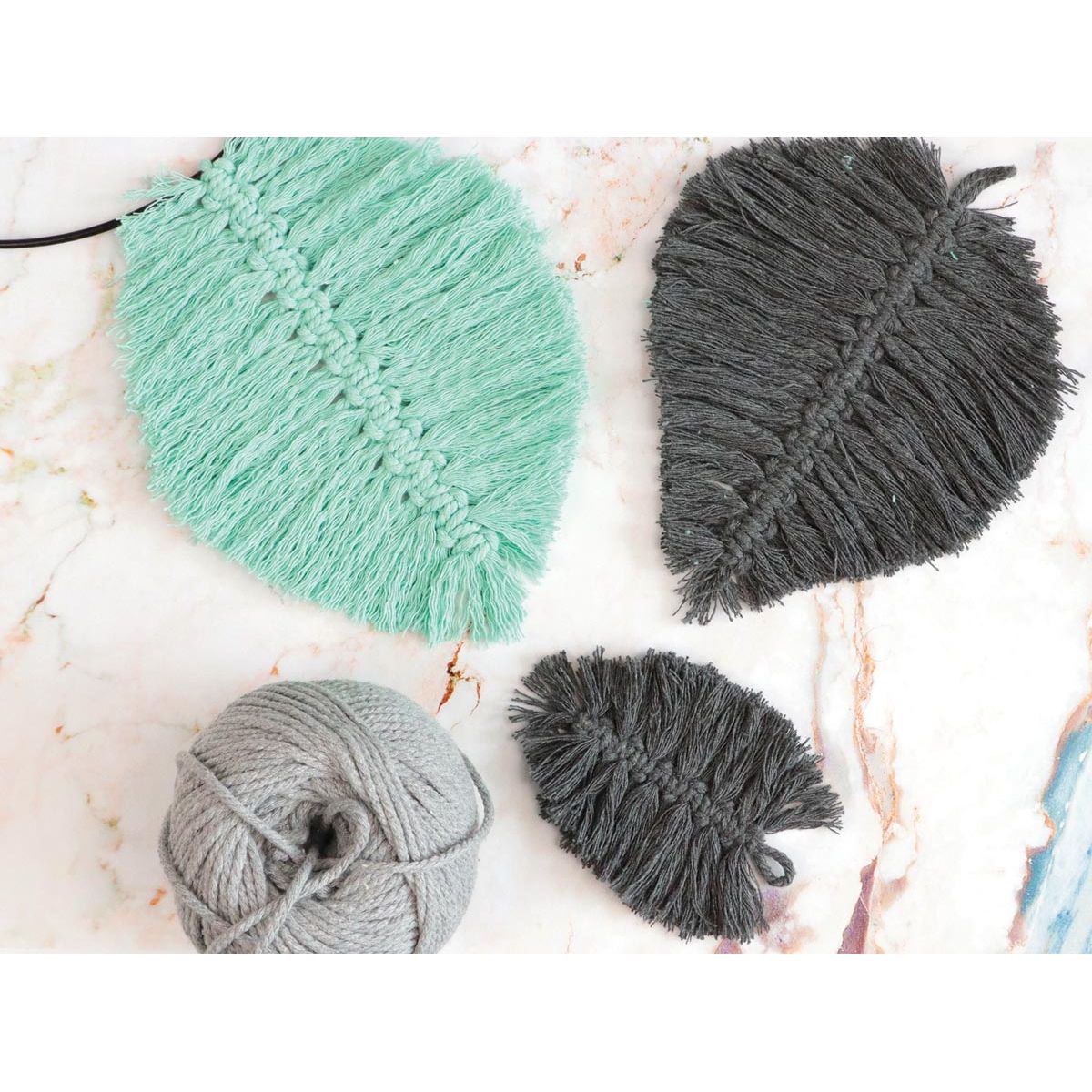 Graine Créative - Corde macramé, pi 2,5 mm x 80 m, gris anthracite