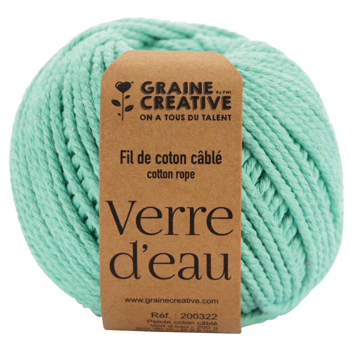 Graine Créative -   Macramé touw, ft 2,5 mm x 80 m, muntgroen