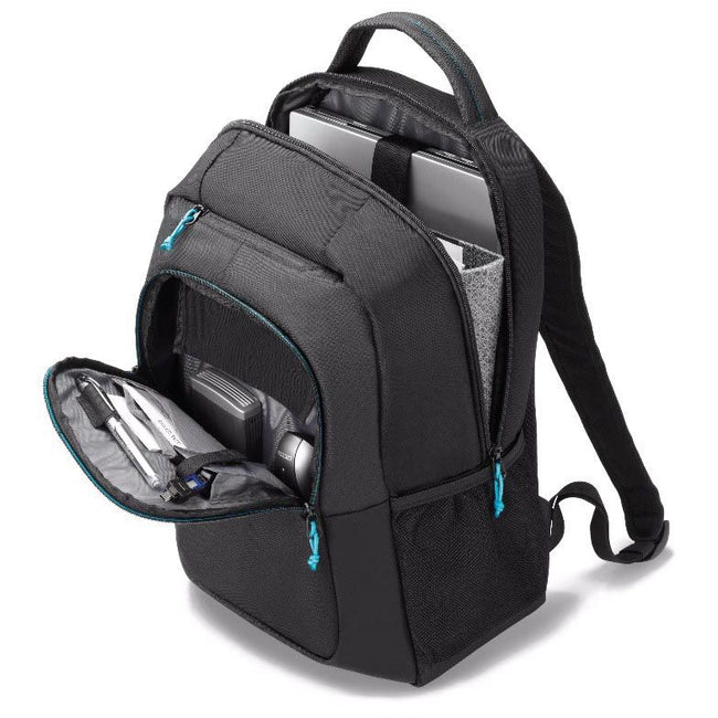 Dicota - Laptop-Rucksack Spin, für Laptops bis 15,6 Zoll, schwarz