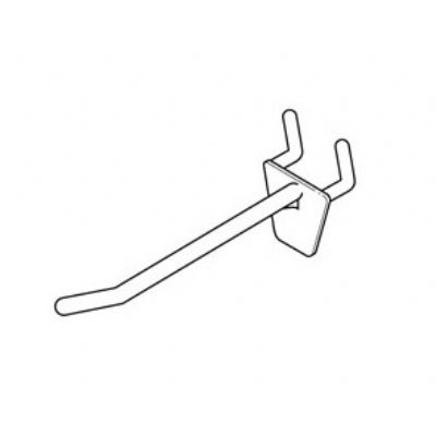 Klika - Crochet pour planche simple 75mm blanc centre à centre 25mm