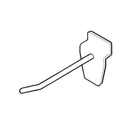 Klika -  Slatwallhaken enkel 150mm wit kunststof