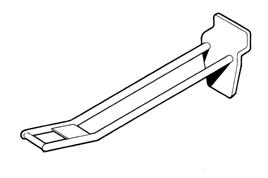 Klika -  Slatwallhaken dubbel 53mm wit kunststof