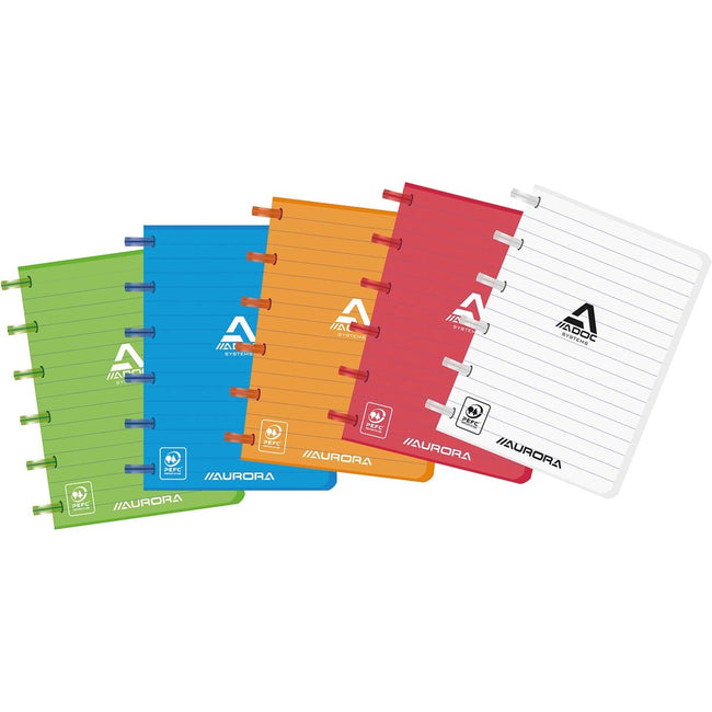 Adoc - Carnet Colorlines, ft A6, ligné, couleurs assorties