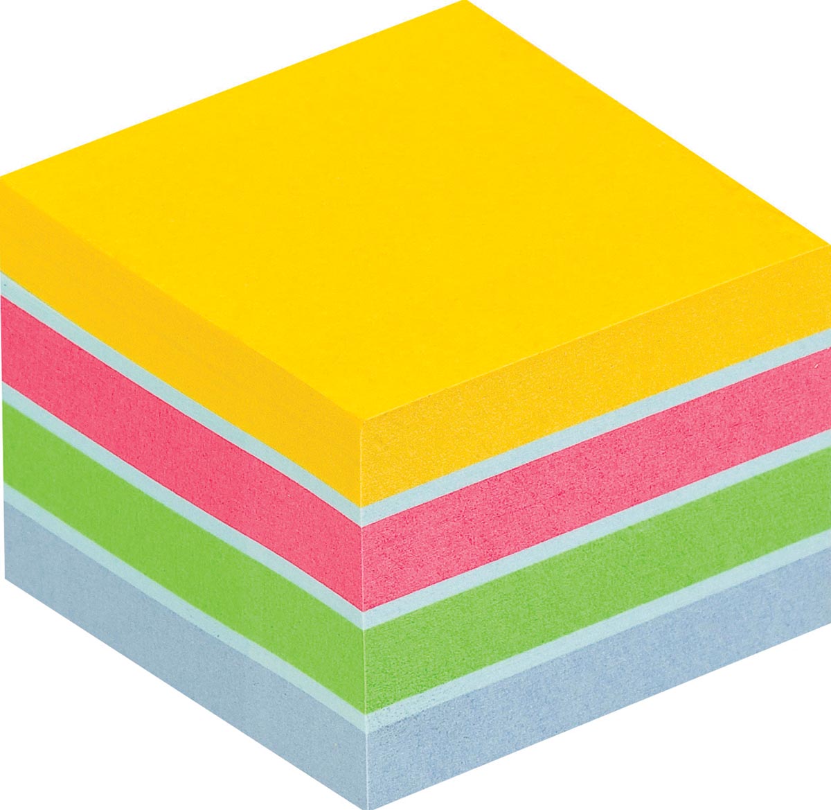 Post-it -  Notes mini kubus, 400 vel, ft 51 x 51 mm, geassorteerde kleuren, op blister