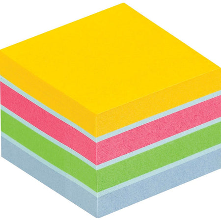 Post-it -  Notes mini kubus, 400 vel, ft 51 x 51 mm, geassorteerde kleuren, op blister