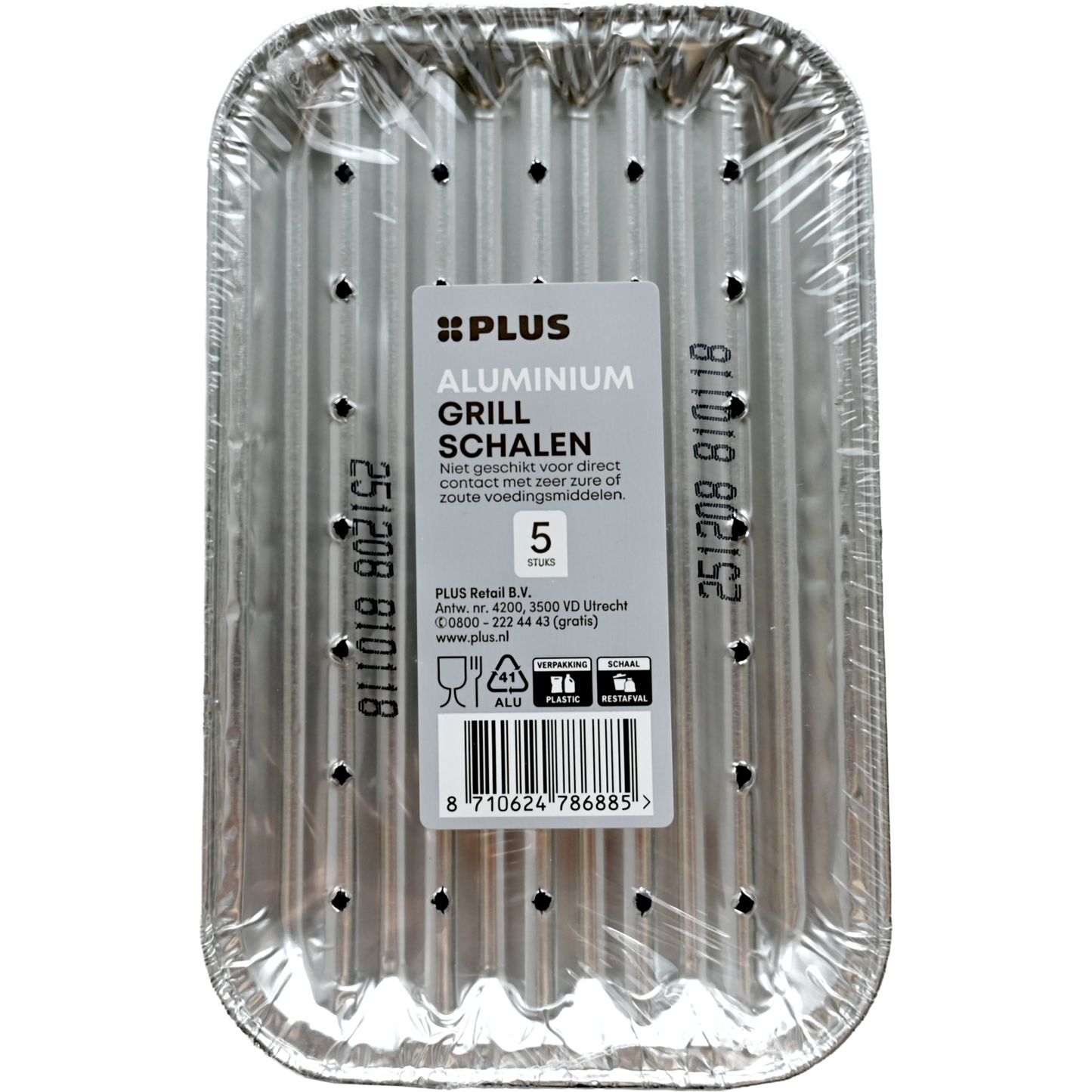 Klika -  Plus grillschaal alu 115x185x11mm | 5 stuks