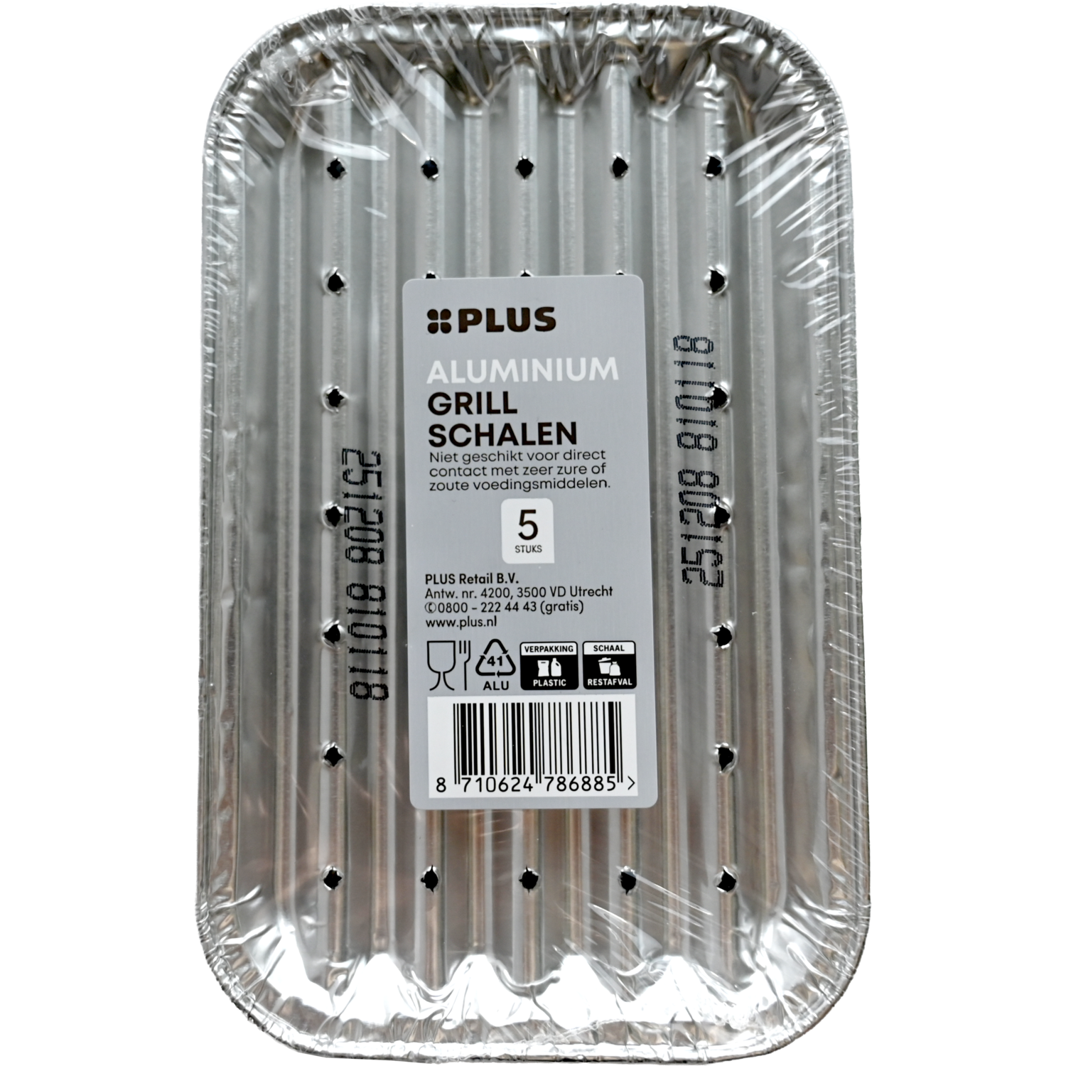 Klika -  Plus grillschaal alu 115x185x11mm | 5 stuks
