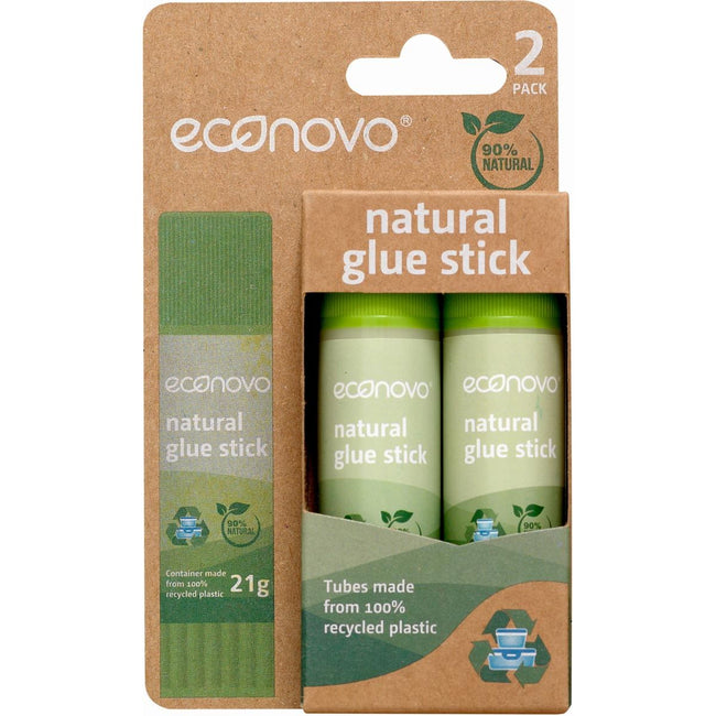 Econovo -   plakstift, 21g, blister van 2 stuks