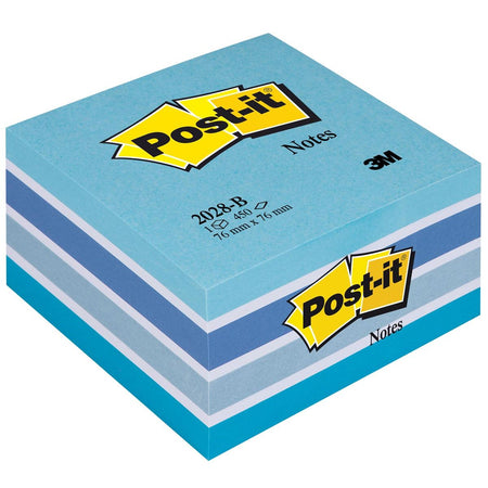 Post-it - Bloc mémo 2028 76x76mm cube bleu pastel