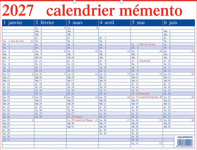 Aurora -  Memento 20 Franstalig, 2027