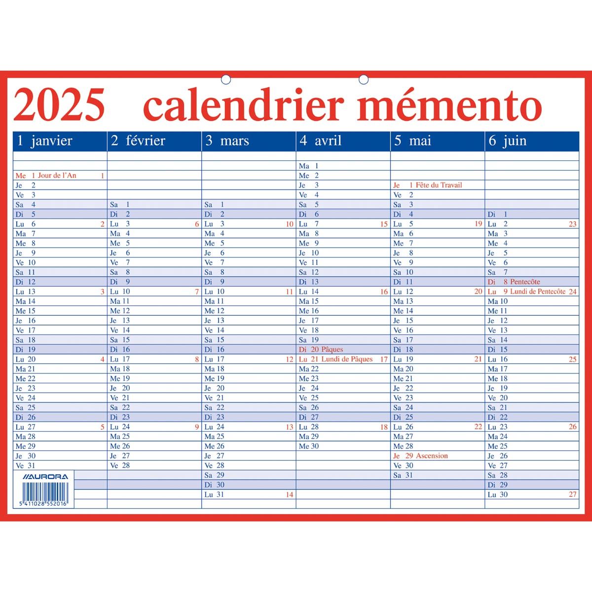 Aurora - Memento 20 Franstalig, 2025