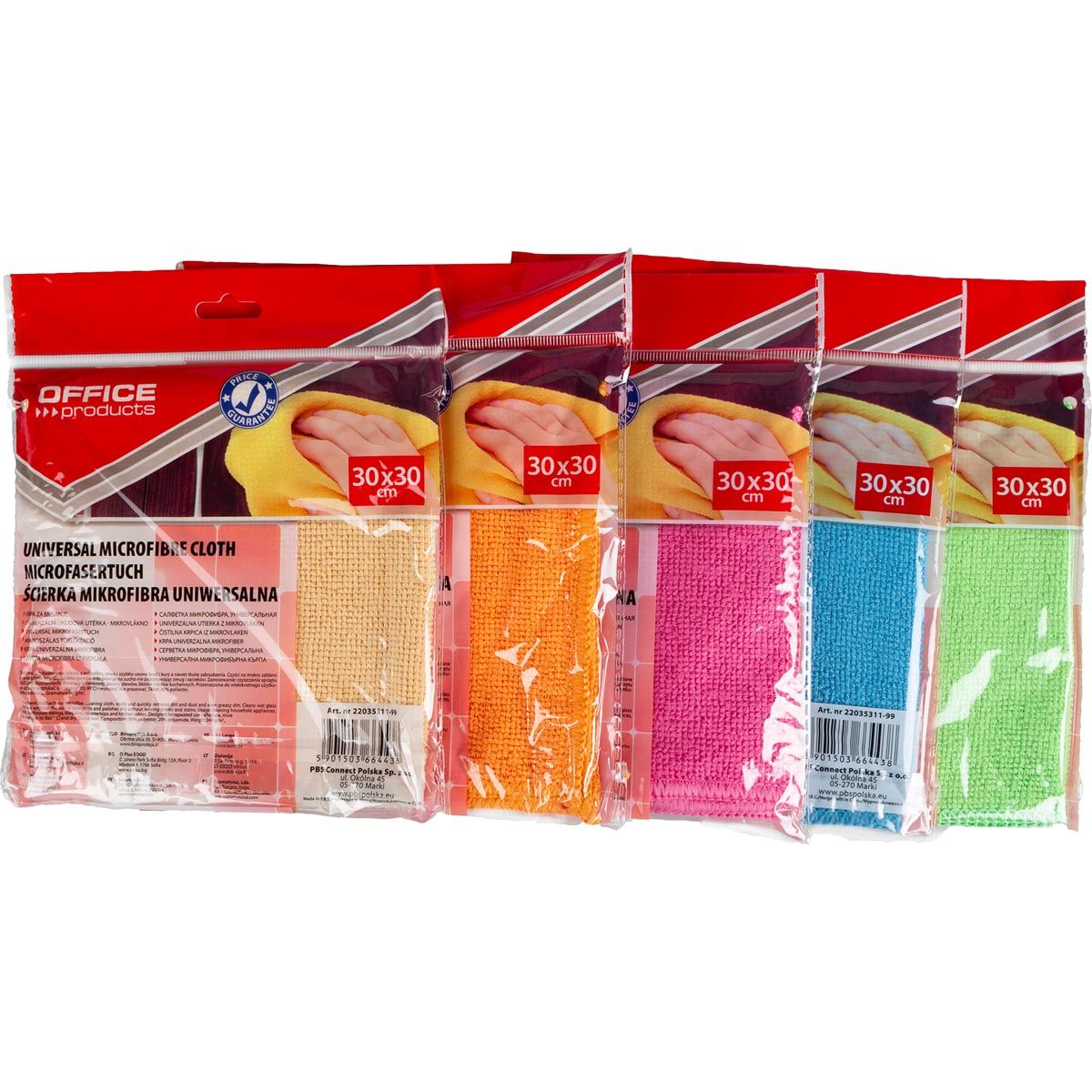 OFFICE -   products huishouddoekjes, 32 x 50 cm, geassorteerde kleuren, pak van 5 stuks