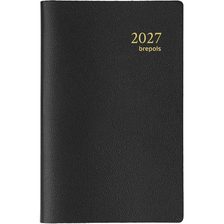 Brepols -   agenda Delta Genova 6-talig, zwart, 2027