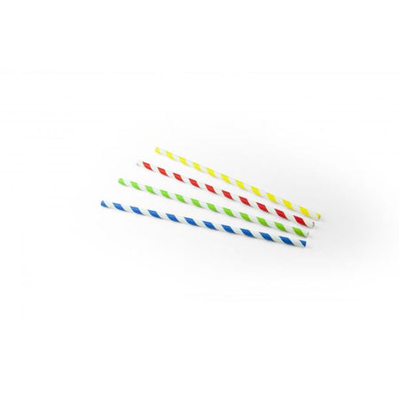 paille à boire bande de papier assortie ø6mm x 230mm 100 pièces