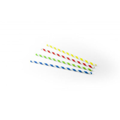 paille à boire bande de papier assortie ø6mm x 230mm 100 pièces