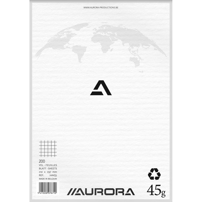Aurora - Notizblock ft A4, kariert 5 mm