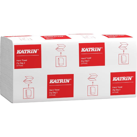 Katrin - Serviette pliée en Z 2 couches 244x230mm 20x200 feuilles blanc 35588