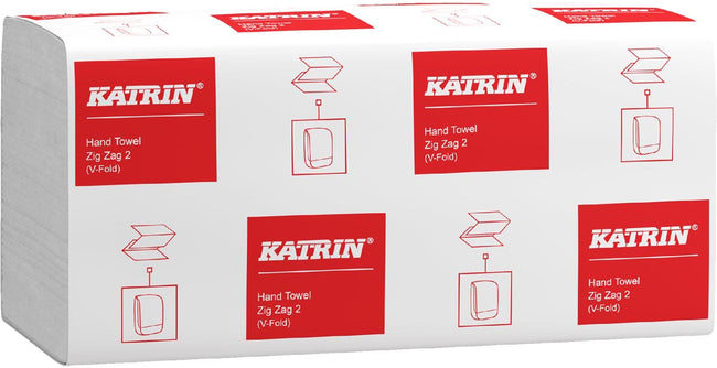 Katrin - Serviette pliée en Z 2 couches 244x230mm 20x200 feuilles blanc 35588