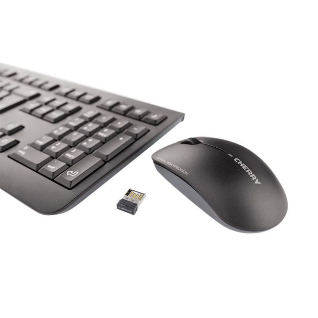 CHERRY -   DW 3000 toetsenbord Inclusief muis Universeel RF Draadloos AZERTY Frans Zwart