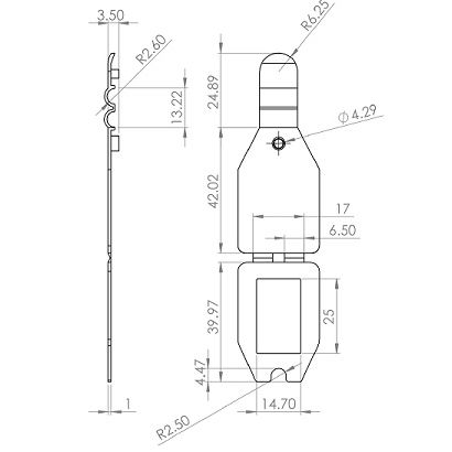 Klika -  Scanvaantje pocket transparant 25x27mm 6