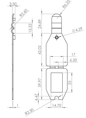 Klika -  Scanvaantje pocket transparant 25x27mm