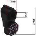 Klika - Stoplock 6 mm Black Taille 38,5x18mm - 130 pièces