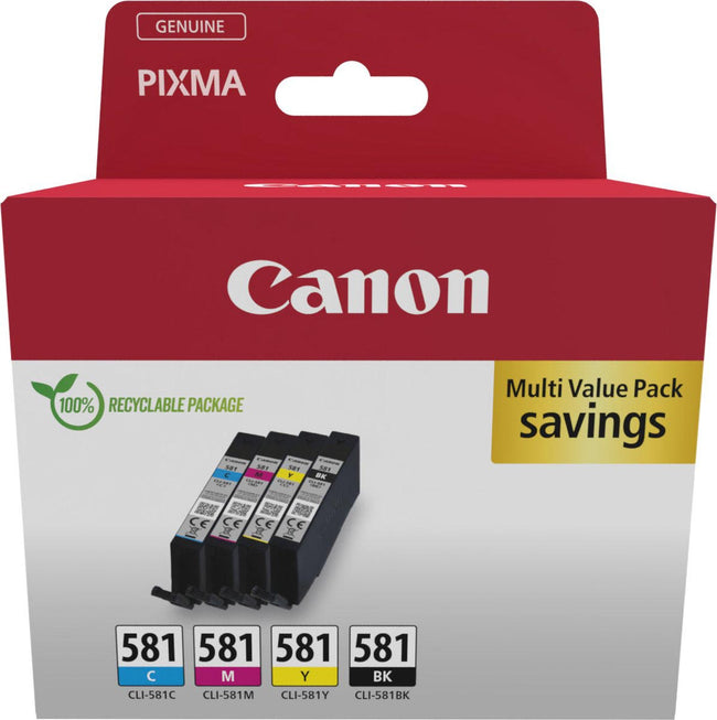 Canon-inkcartridge Canon CLI-581 + 50vel F-Pap 10x15cm