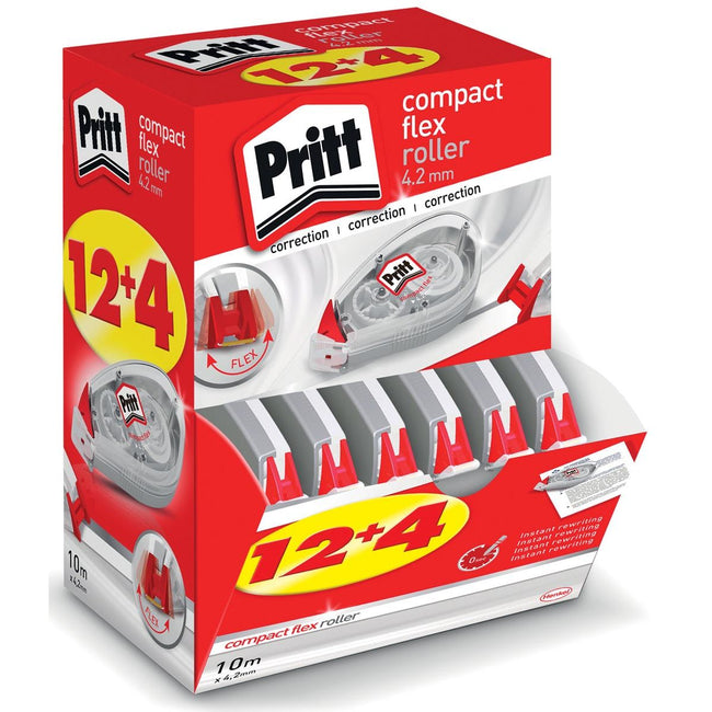 Pritt - Correctione Compact Flex 4.2mmx 10m pack promo de 12+4 offert