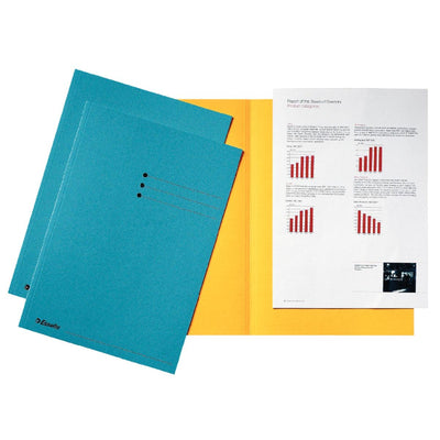Esselte -  dossiermap blauw, karton van 180 g/m², pak van 100 stuks