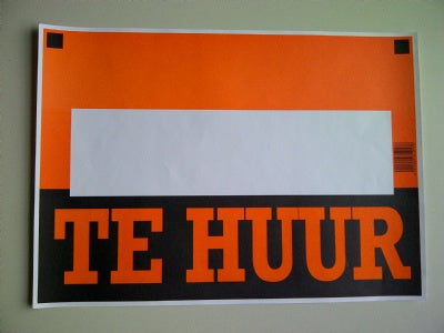 Klika -  Affiche TE HUUR afmeting 36x25cm