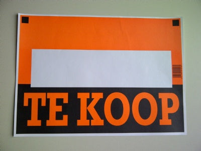 Klika -  Affiche TE KOOP afmeting 36x25cm