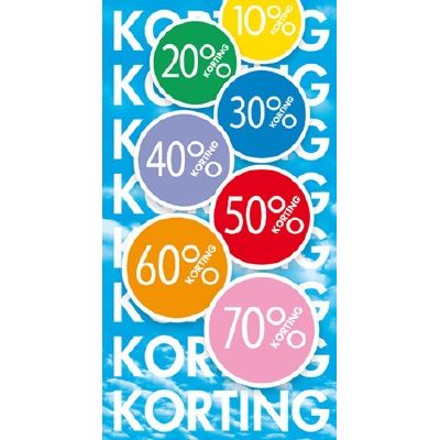 Klika - Thème ticket de vitrine 10% à 70% DE RÉDUCTION 20 pièces