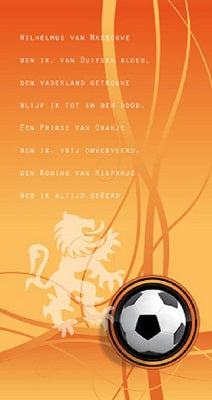 Klika - Fensterkarten-Thema in ORANGE-FUSS-Größe. 50x94cm