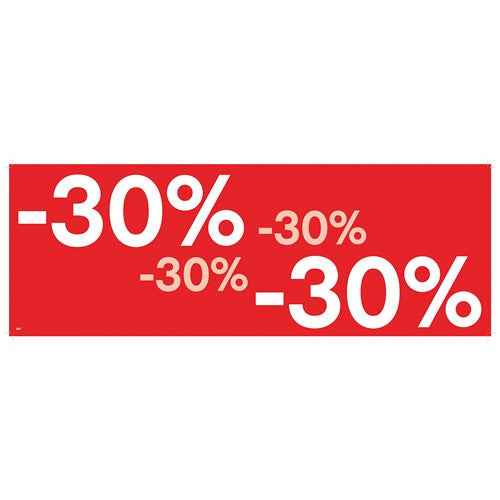 Klika - Fensterticket -30 %, Größe 69x24 cm.