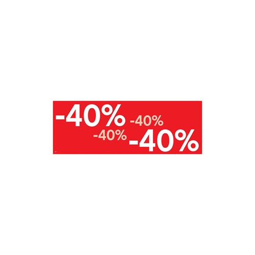 Klika -  Raambiljet -40% , afmeting 69x24 cm.