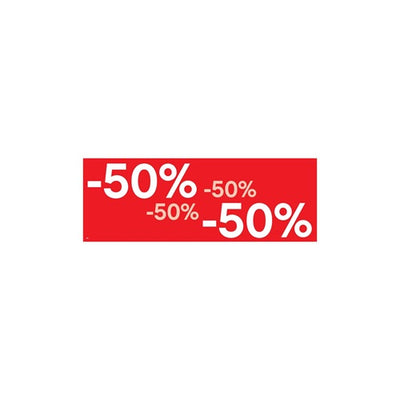 Klika -  Raambiljet -50% , afmeting 69x24 cm.
