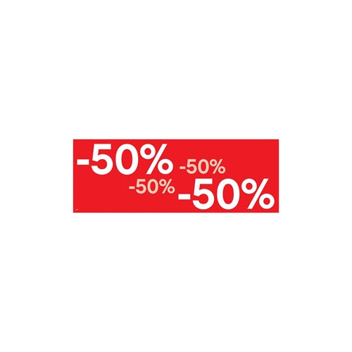 Klika -  Raambiljet -50% , afmeting 69x24 cm.