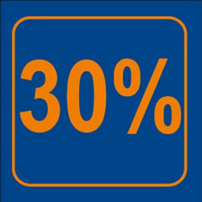 Klika - Fensterticket 30 %, Größe 24x23 cm.