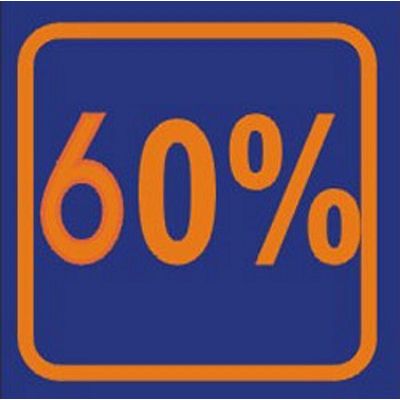 Klika – Fensterticket 60 % im Format 24 x 23 cm.