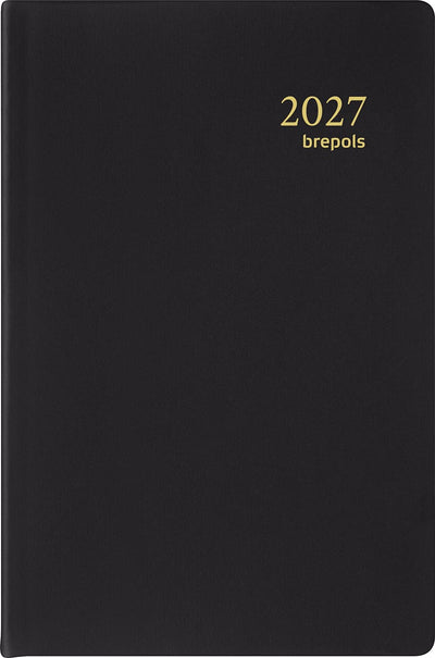 Brepols -   agenda Delta Seta 6-talig, zwart, 2027