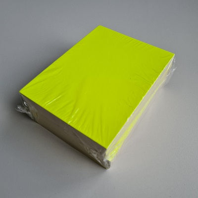 Klika - Carte de prix vierge jaune fluo 12x16cm 100
