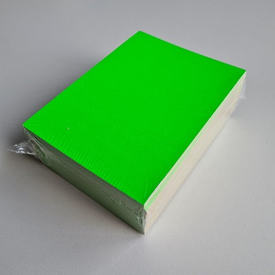 Klika - Carte de prix vierge vert fluo 12x16cm100 6 pièces