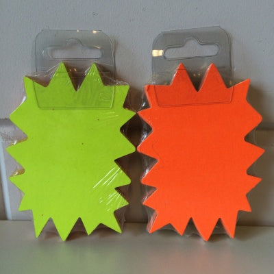 Klika -  Fluor ster 12x8 cm fluor geel+fl.oranje