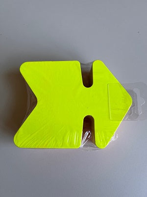 Klika -  Fluor pijl 12x16 cm fluor geel 50 stuks