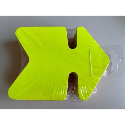 Klika - Fluor pijl 16x24 cm fluor geel 25 stuks