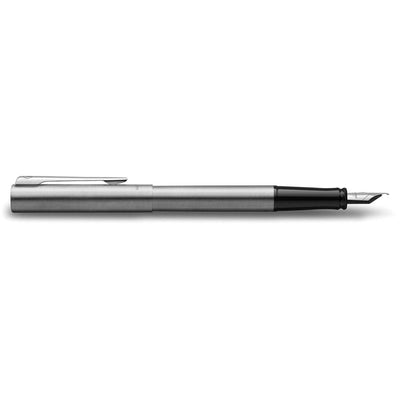 Waterman - Stylo Plume Allure Chrome pointe fine, comprenant 6 cartouches d'encre, sous blister