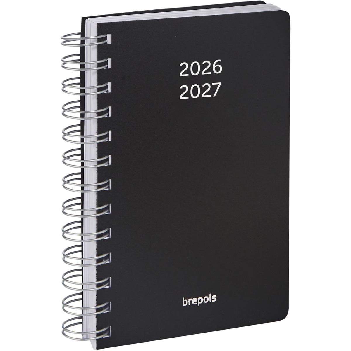 Brepols -   schoolagenda Wire-O, zwart, 2026-2027